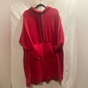 Torrid Vibrant Red Hoodie with Glittery Accents
